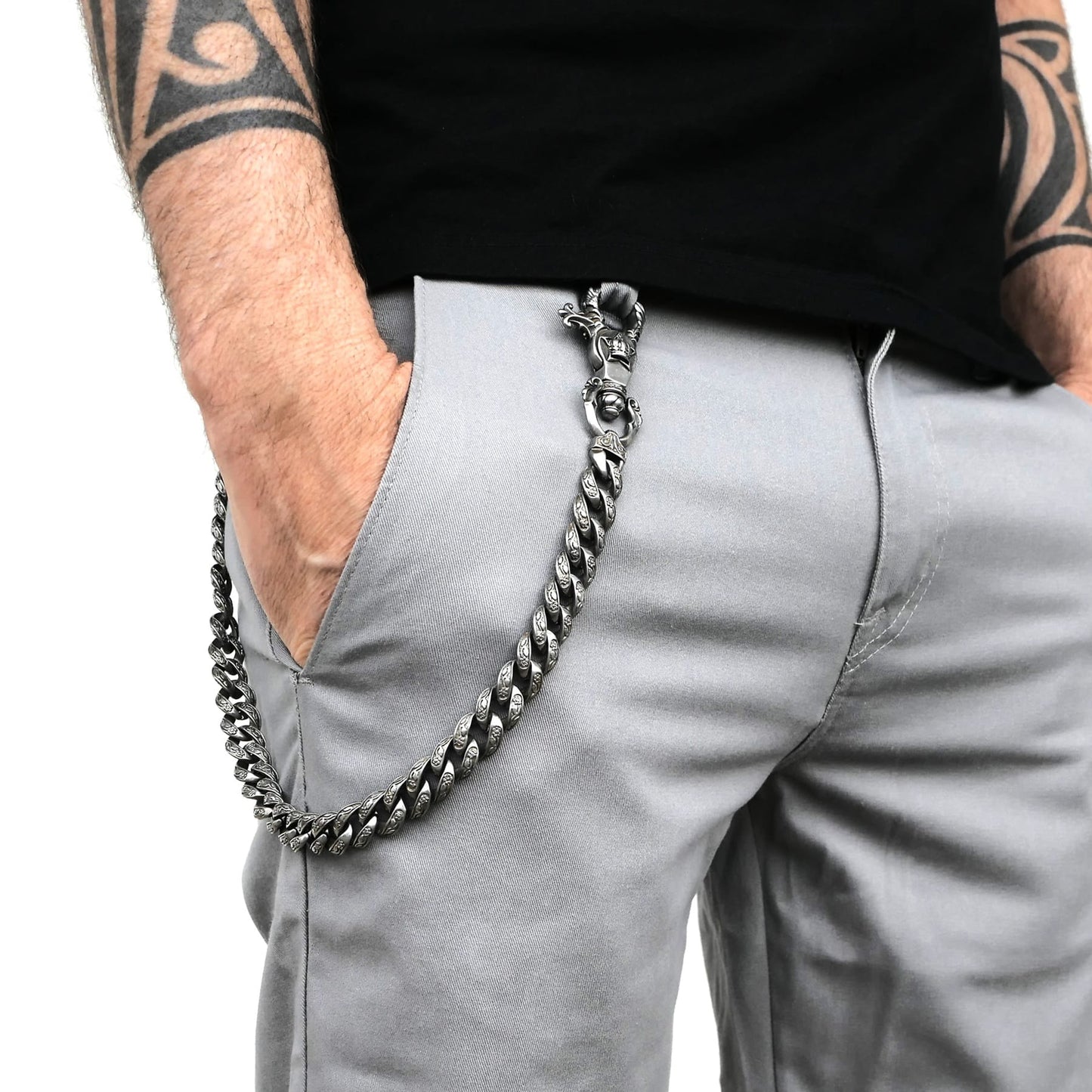 Gothic Curb Link Wallet Chain