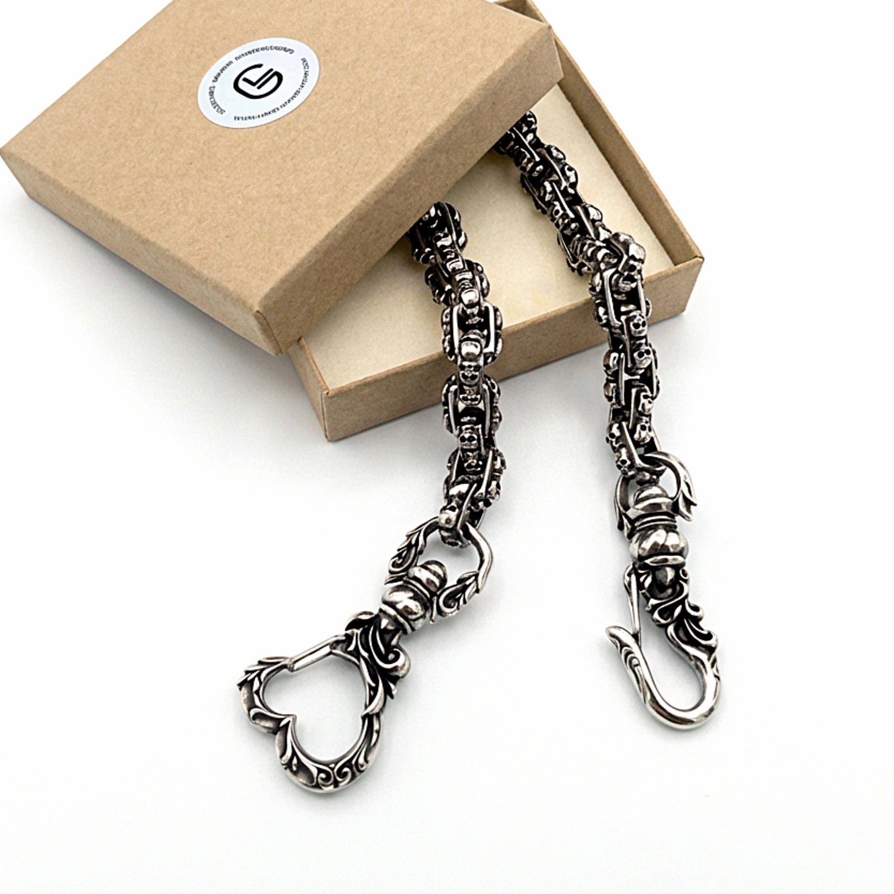 Skull Wallet Chain Stainless Steel - Gothic Biker Style – Wallet
