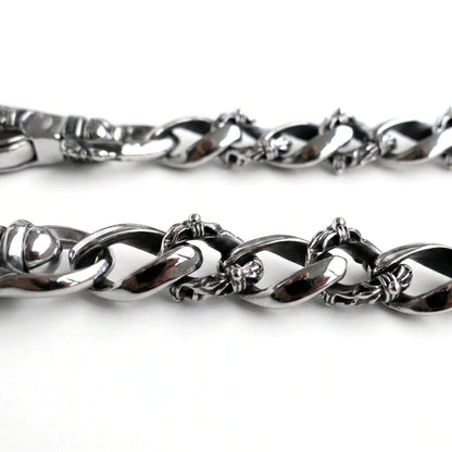 Breite Edelstahl Panzerkette im Gothic Vintage Look für Wallet Chain