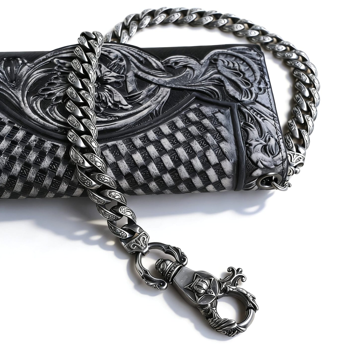 Gothic Curb Link Wallet Chain