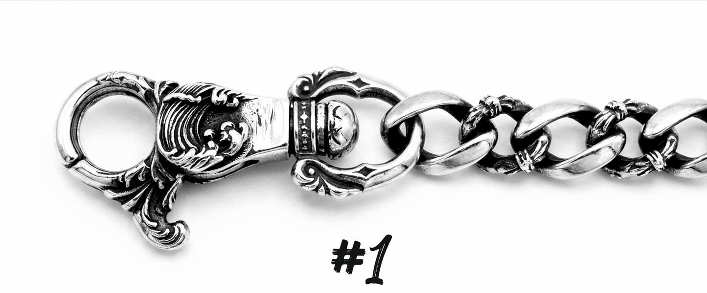 Karabiner Design 1 für Panzerkette Wallet Chain aus Edelstahl im Vintage Look