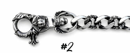 Karabiner Design 2 für Panzerkette Wallet Chain aus Edelstahl im Royal Vintage Look