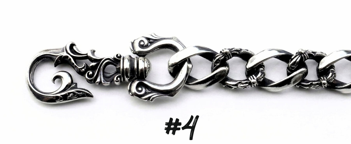 Karabiner Design 4 für Panzerkette Wallet Chain aus Edelstahl im Vintage Look