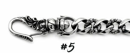 Karabiner Design 5 für Panzerkette Wallet Chain aus Edelstahl im Vintage Look
